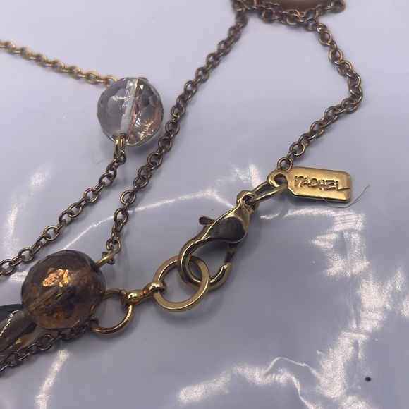 Crystal and mother of pearl 46 inch necklace by Rachel - Picture 3 of 5